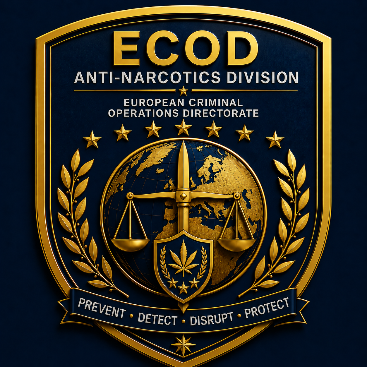 Escudo de la Dirección de Lucha contra el Narcotráfico