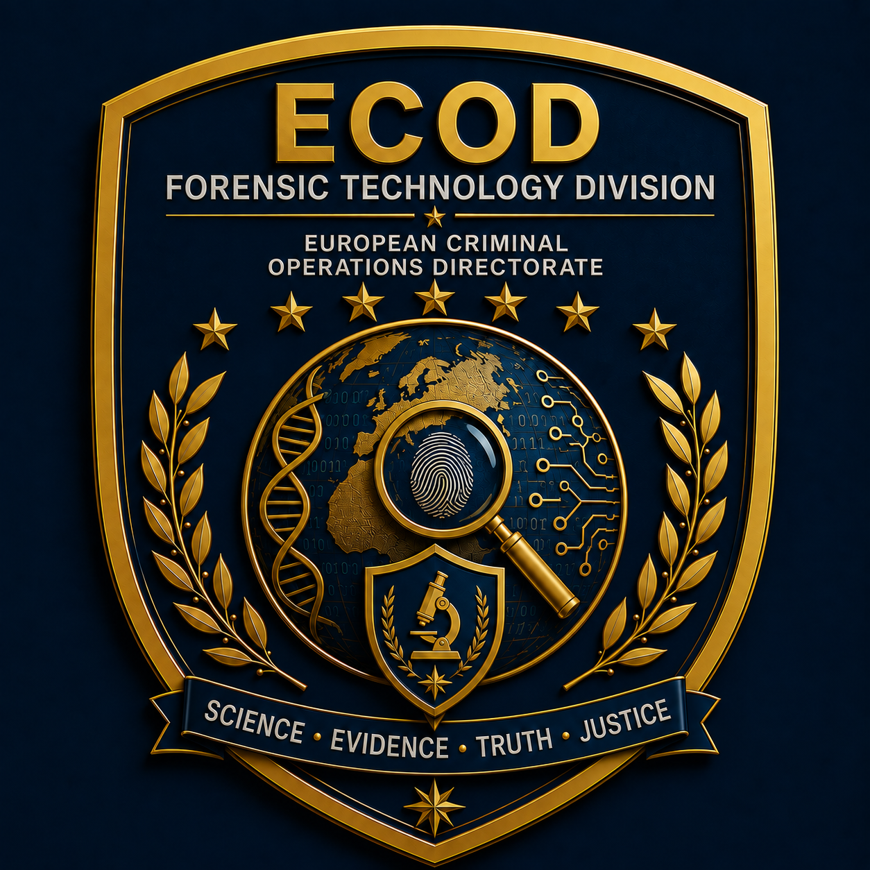 Escudo de la Dirección de Tecnología Forense